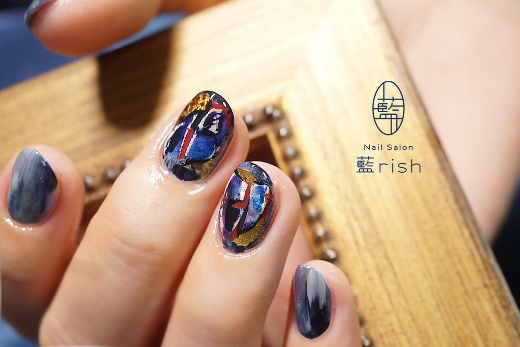 伝統工芸ネイル　螺鈿ネイル