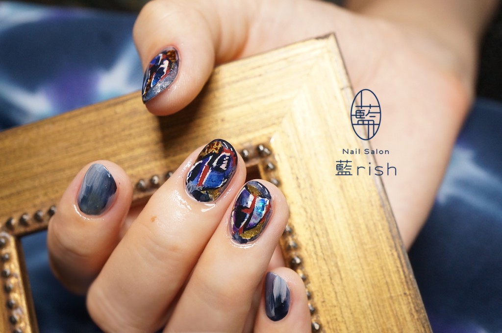 伝統工芸ネイル　螺鈿ネイル