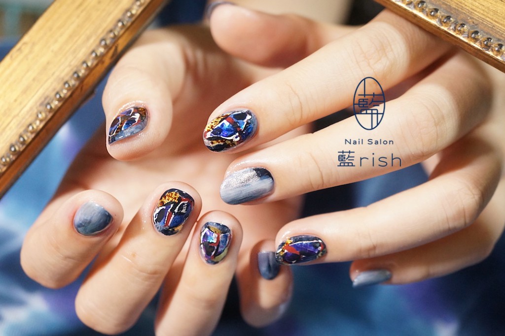 伝統工芸ネイル　螺鈿ネイル